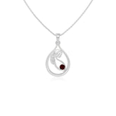 natural garnet mom to be necklaces in sterling silver